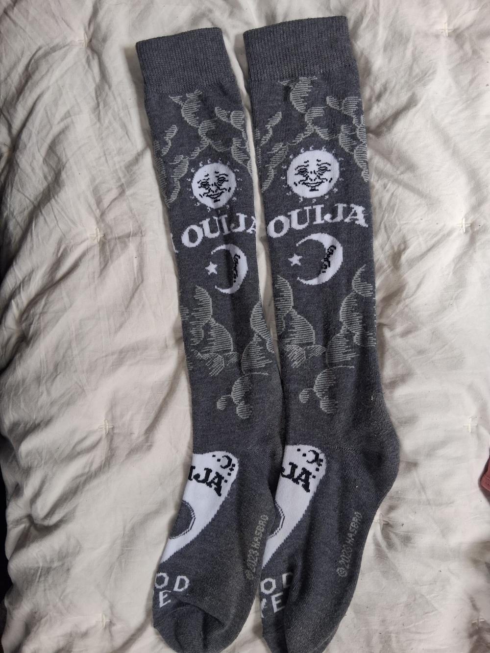 NOBO Gray Ouija Moon Knee-High Socks